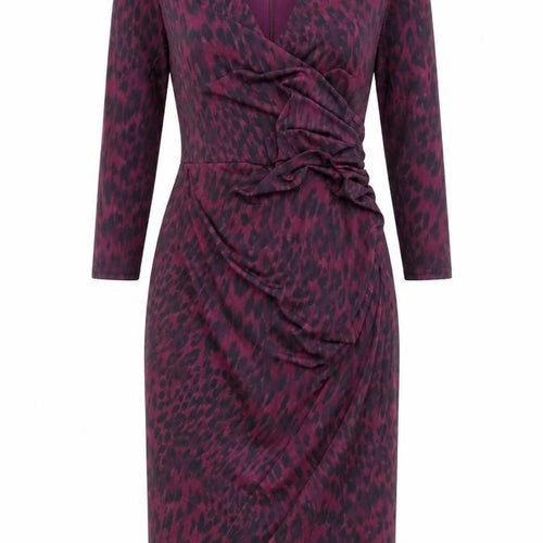 Phase Eight Women’s Purple Animal Print Bodycon Dress UK 8