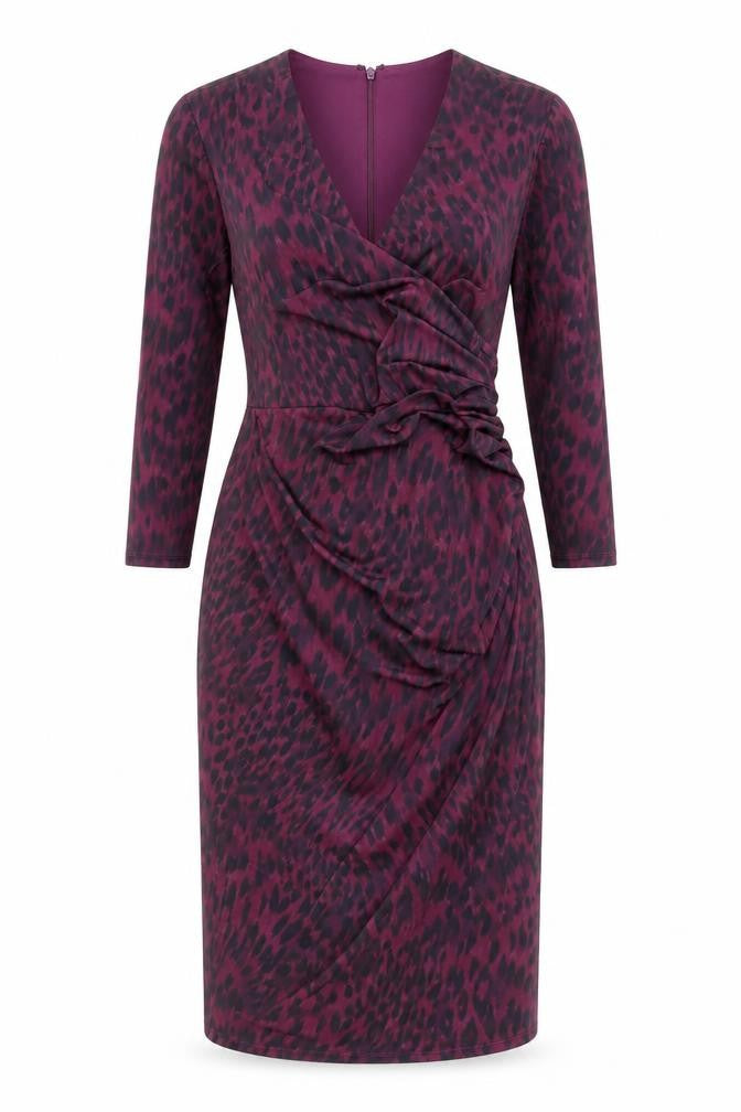 Phase Eight Women’s Purple Animal Print Bodycon Dress UK 8