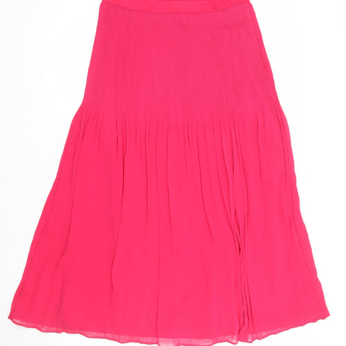 Marks and Spencer Women’s Pink Pleated Knee Length Skirt Size 10