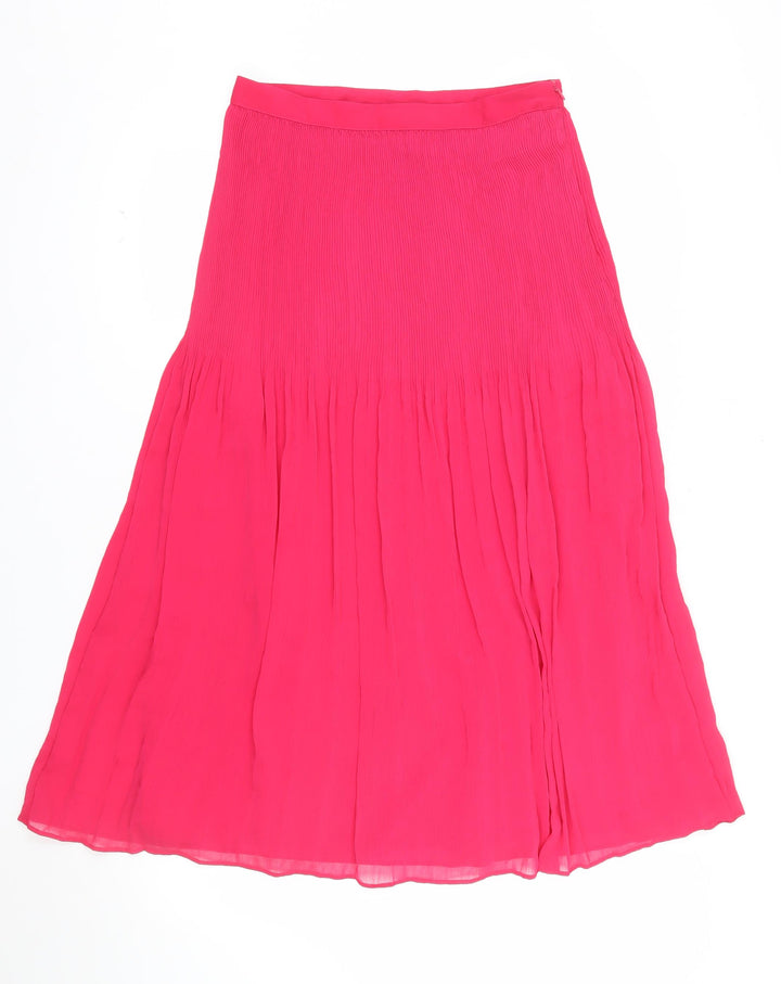 Marks and Spencer Women’s Pink Pleated Knee Length Skirt Size 10
