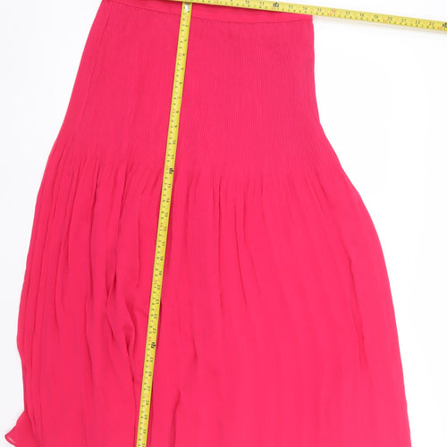 Marks and Spencer Women’s Pink Pleated Knee Length Skirt Size 10