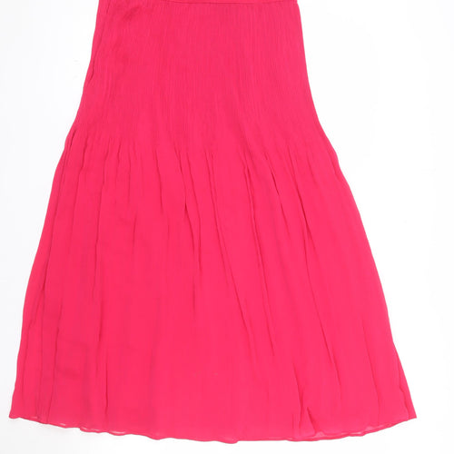 Marks and Spencer Women’s Pink Pleated Knee Length Skirt Size 10