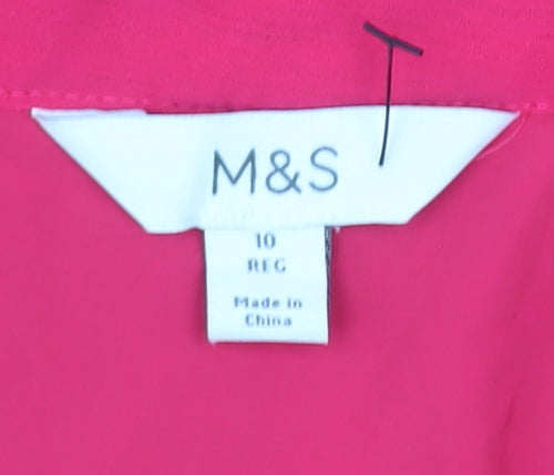 Marks and Spencer Women’s Pink Pleated Knee Length Skirt Size 10