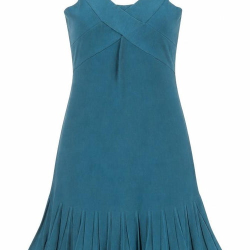 Next Women’s Blue Fit & Flare Pleated Sleeveless Knit Dress UK 12