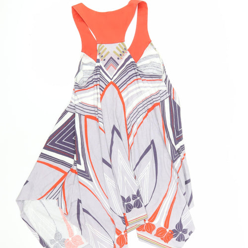 Ted Baker Womens Multicoloured Geometric Halter Tank Top Size 8