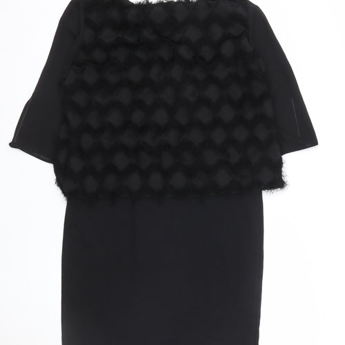 Gerry Weber Women’s Black Textured Shift Dress Size 14 Formal