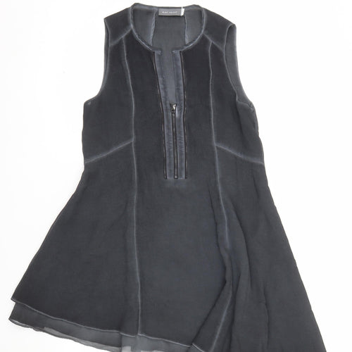 Mint Velvet Women's Black Size 10 Sleeveless A-Line Zip Dress