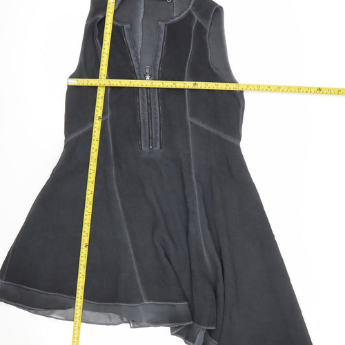 Mint Velvet Women's Black Size 10 Sleeveless A-Line Zip Dress