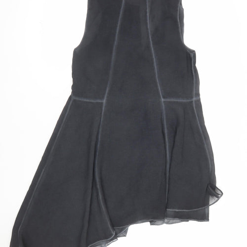 Mint Velvet Women's Black Size 10 Sleeveless A-Line Zip Dress
