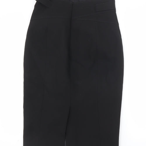 Karen Millen Women's Black Size 12 Pencil Skirt with Buckle Detail
