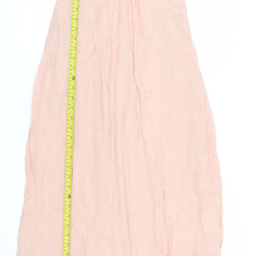Monsoon Women Pink Sequin Maxi Dress Size 10 Sleeveless Formal