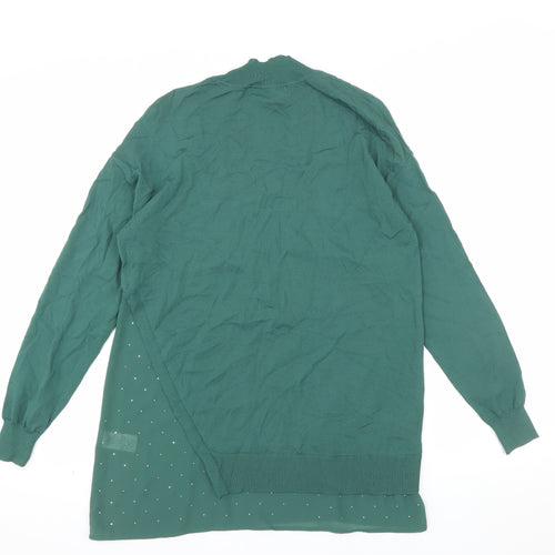Next Women’s Green Mock Neck Long Sleeve Tunic Blouse Size S