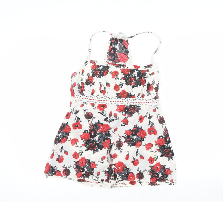 Red Herring Women's Multicoloured Floral Halter Camisole Top Size 10