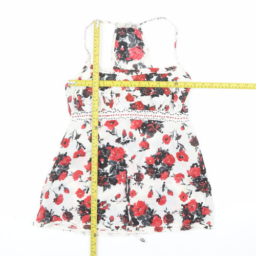 Red Herring Women's Multicoloured Floral Halter Camisole Top Size 10