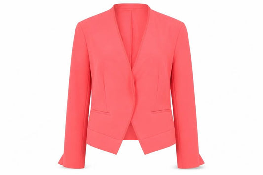 Next Women's Pink Crepe Blazer Jacket Size 12 Regular Fit