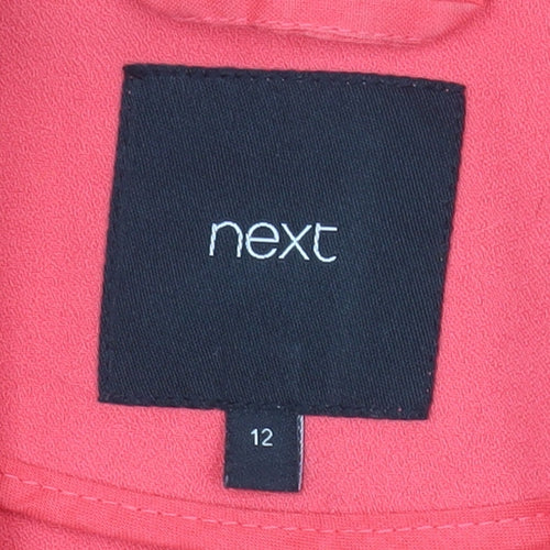 Next Women's Pink Crepe Blazer Jacket Size 12 Regular Fit