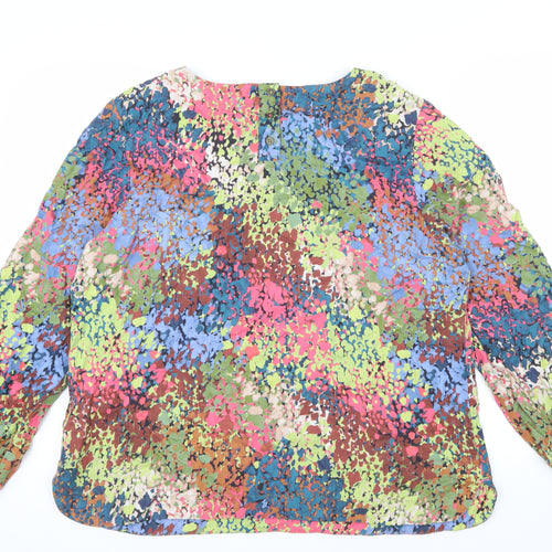 White Stuff Women's Multicoloured Floral Viscose Long Sleeve Blouse Size 18