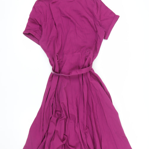 Collectif Women Purple Cat Embroidered Fit & Flare Dress Size 16
