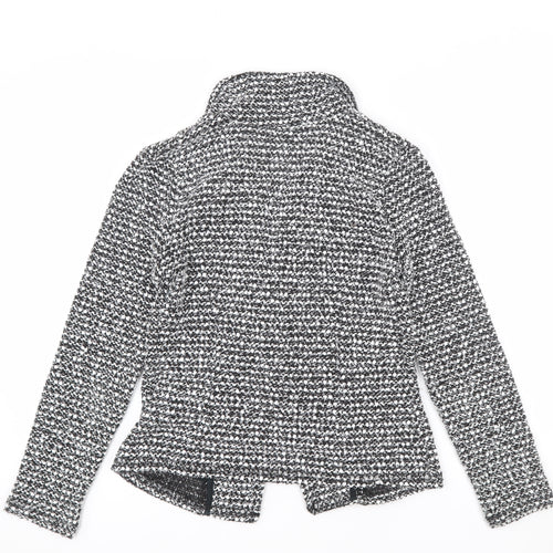 Marks and Spencer Women's Black Bouclé Blazer Size 8 Classic Fit