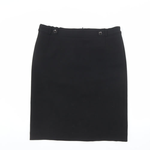 Eastex Women's Black Size 16 Knee Length Pencil Skirt