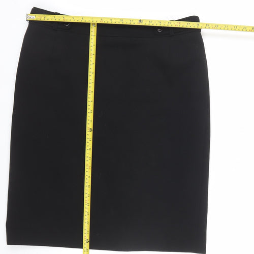 Eastex Women's Black Size 16 Knee Length Pencil Skirt