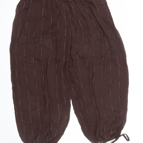 Marks and Spencer Women’s Brown Cotton Harem Trousers Size 8
