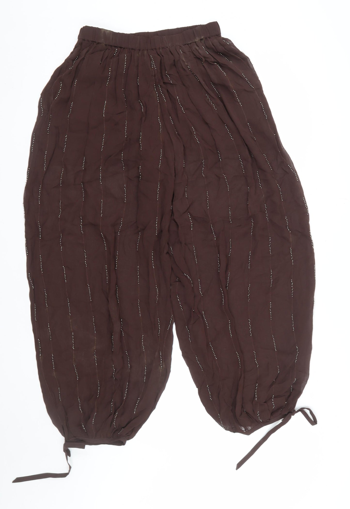 Marks and Spencer Women’s Brown Cotton Harem Trousers Size 8