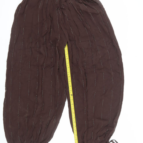Marks and Spencer Women’s Brown Cotton Harem Trousers Size 8