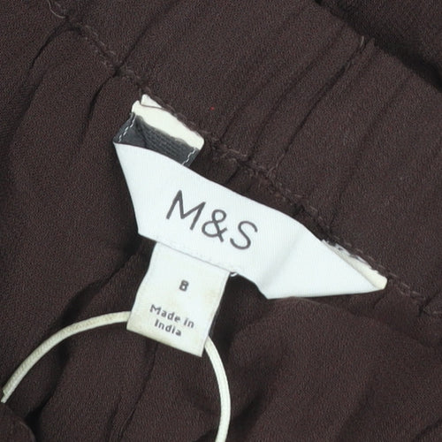 Marks and Spencer Women’s Brown Cotton Harem Trousers Size 8