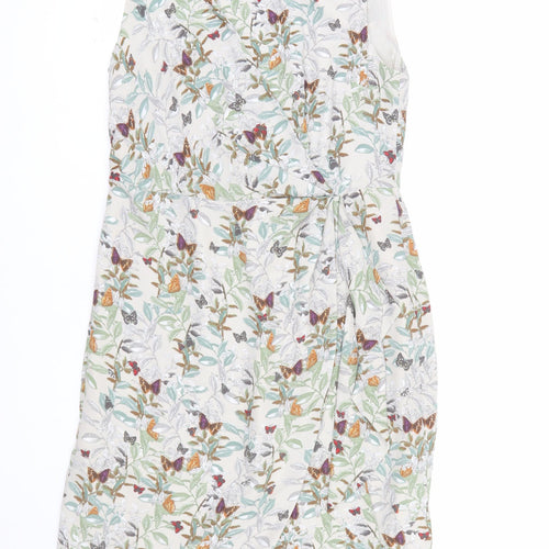Monsoon Womens Multicoloured Floral Ruched Sheath Dress Size 14