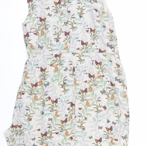 Monsoon Womens Multicoloured Floral Ruched Sheath Dress Size 14