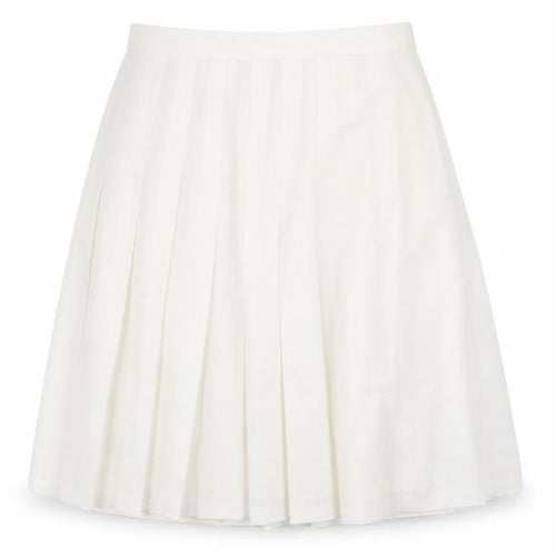 Marks and Spencer Women Ivory Pleated Midi Skirt Size 18 Lined