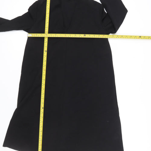 COS Women Black Shift Dress Size 8 Long Sleeve Knee Length