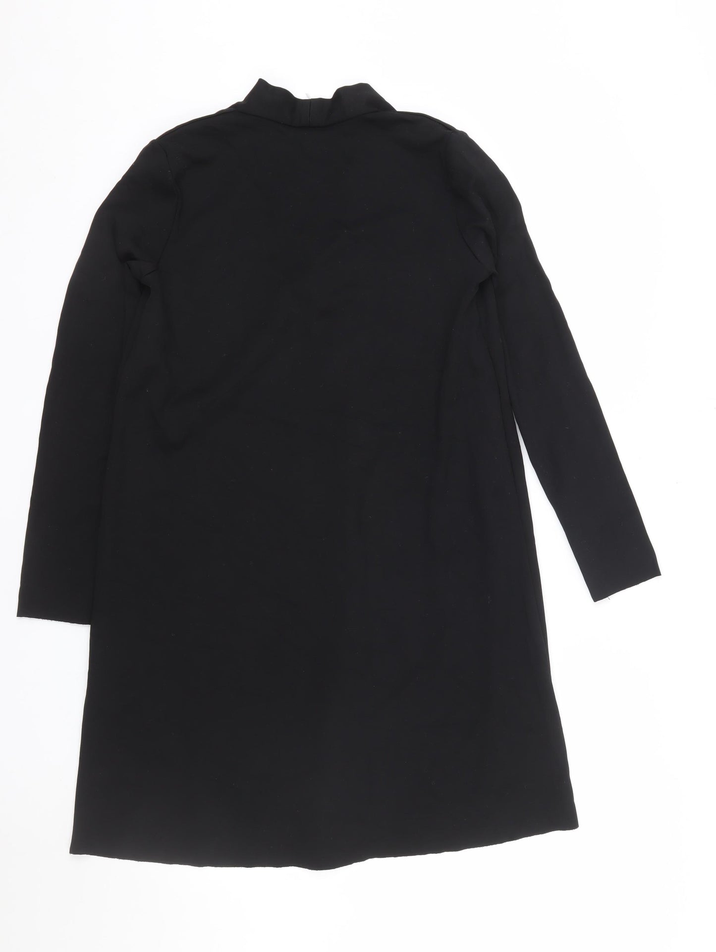 COS Women Black Shift Dress Size 8 Long Sleeve Knee Length