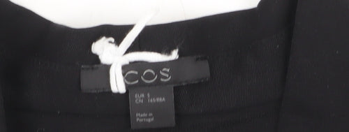 COS Women Black Shift Dress Size 8 Long Sleeve Knee Length