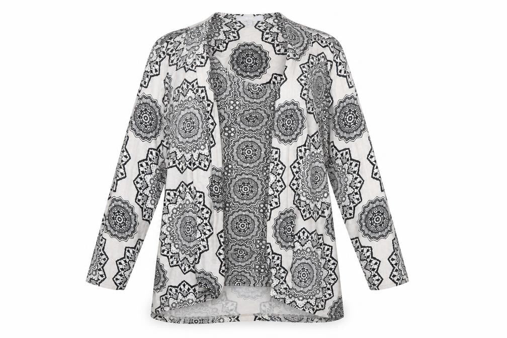 Marks and Spencer Per Una Women’s Black Geometric Tunic Top Size 10