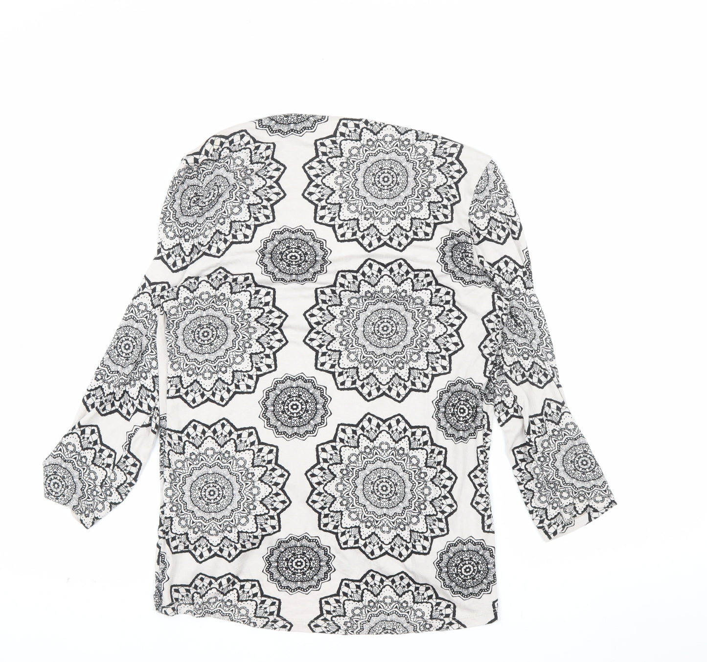 Marks and Spencer Per Una Women’s Black Geometric Tunic Top Size 10