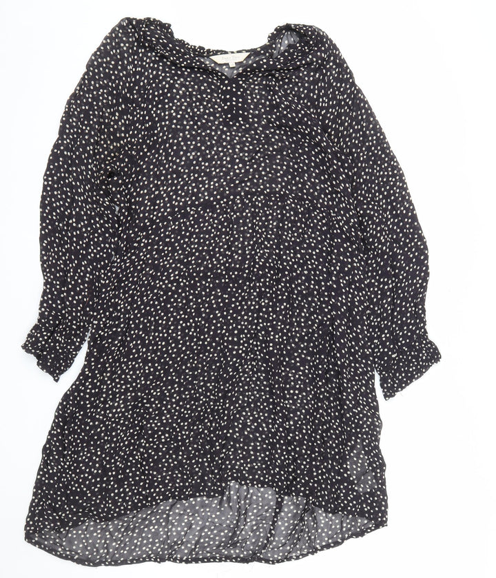 Part Two Women’s Black Polka Dot Knee Length Shift Dress UK 8
