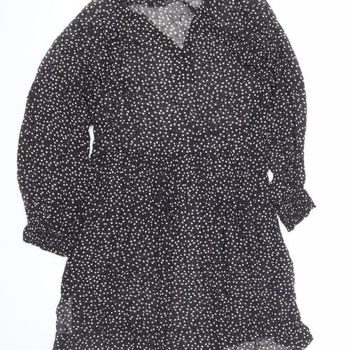 Part Two Women’s Black Polka Dot Knee Length Shift Dress UK 8