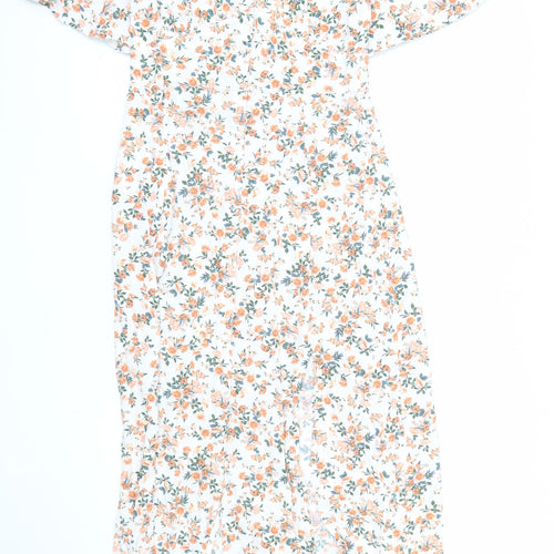Miss Selfridge Women's Floral Wrap Midi Dress Size 6 Multicoloured