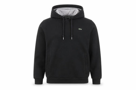 Lacoste Sport Men’s Black Pullover Hoodie M Regular Fit Cotton Blend