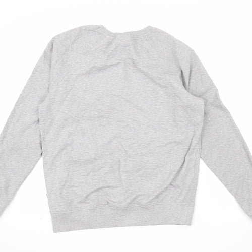 Patagonia Men Grey Organic Cotton Crew Neck Sweatshirt M