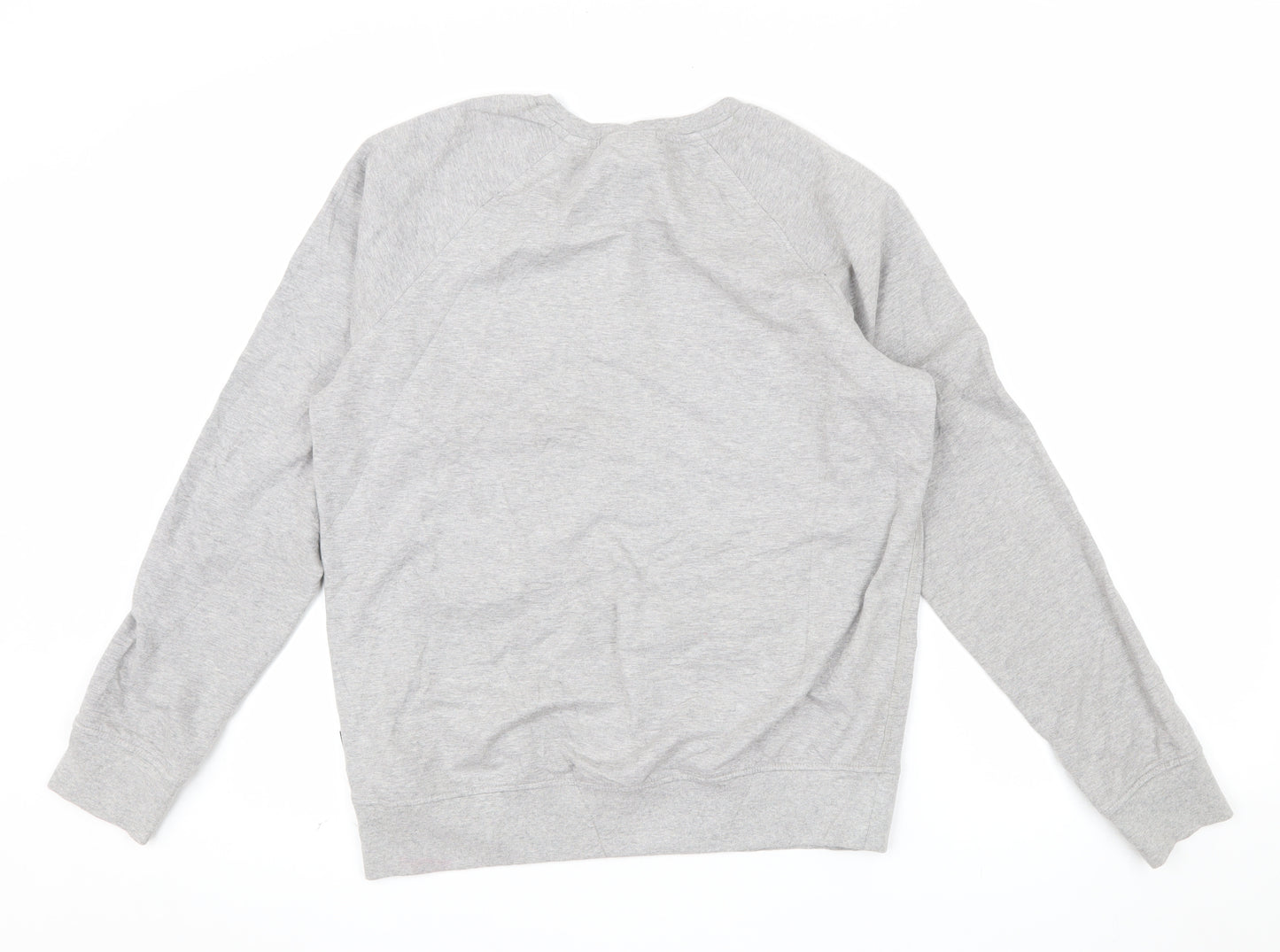 Patagonia Men Grey Organic Cotton Crew Neck Sweatshirt M