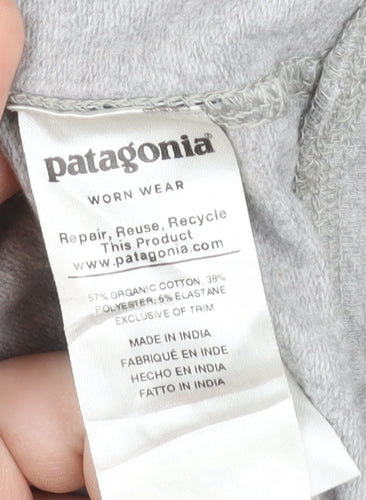 Patagonia Men Grey Organic Cotton Crew Neck Sweatshirt M