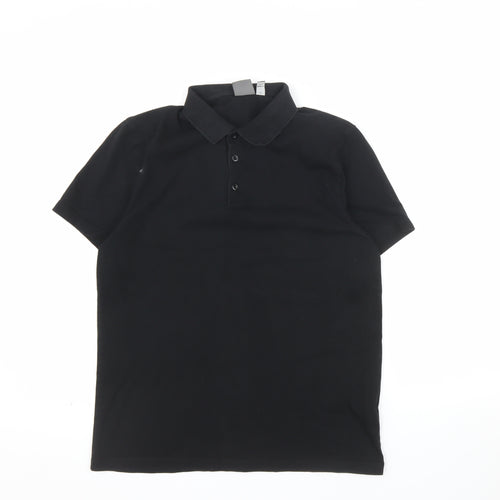 ASOS Men's Black Regular Fit Short Sleeve Polo Shirt Size M