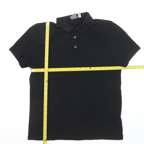 ASOS Men's Black Regular Fit Short Sleeve Polo Shirt Size M