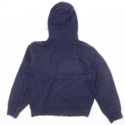 Ralph Lauren Men's Blue Full Zip Hoodie Size M Fleece Cotton Blend