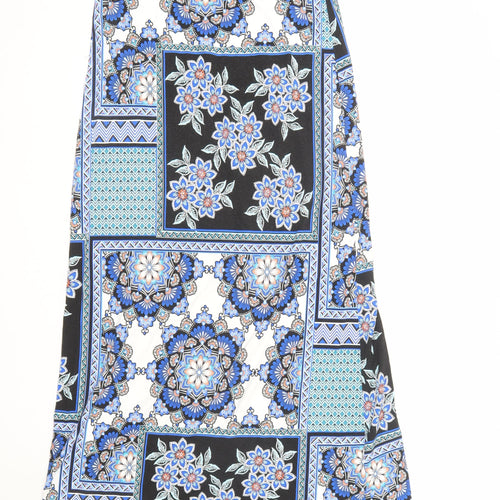 Long Tall Sally Women's Multicoloured Floral A-Line Midi Skirt Size 10