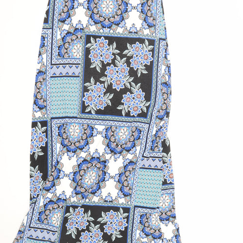 Long Tall Sally Women's Multicoloured Floral A-Line Midi Skirt Size 10
