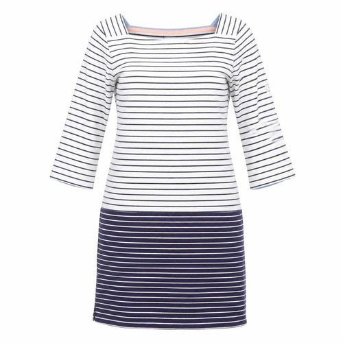 Joules Women Blue Striped Cotton Shift Dress Size 12